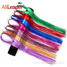 Silk Straight Hair Sparkling Colorful Dazzle Tinsel Hair